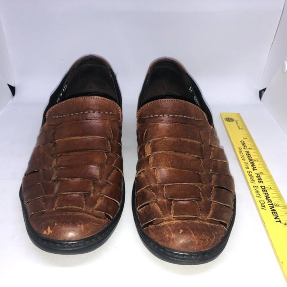 Bragano Italian Brown Leather Loafer Sandals Men's 8.5